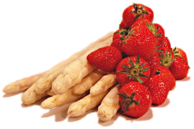 Erdbeeren und Spargel